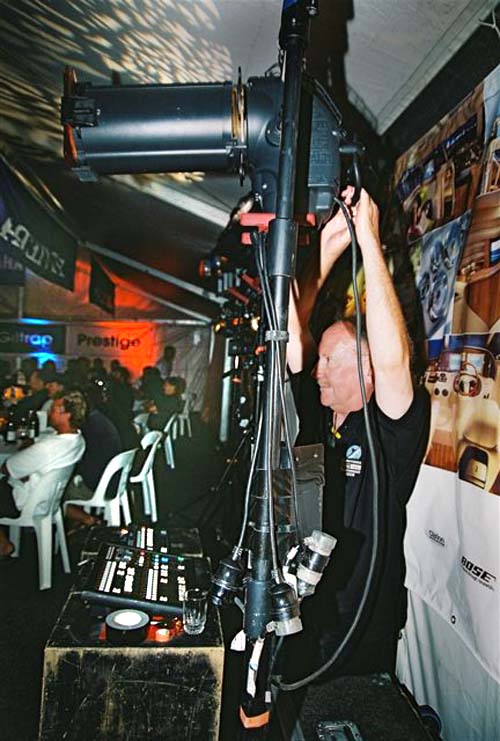 Yours truly follow-spotting for the Russell Gala Dinner!